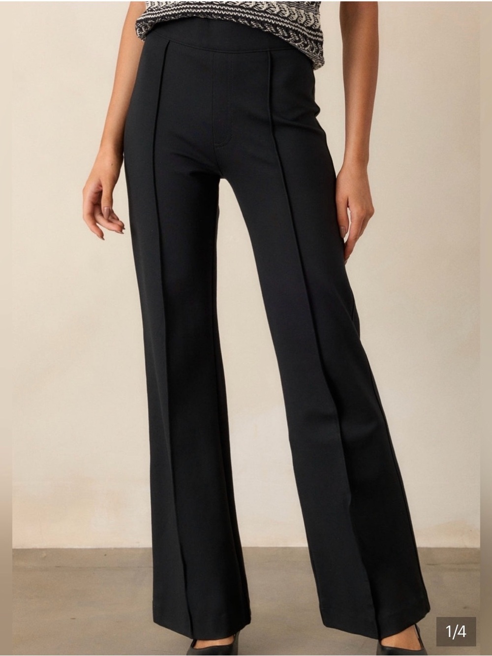 SPANX The Perfect Black Wide-Leg Ponte Pants